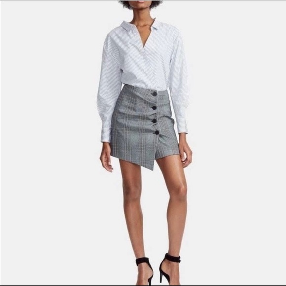 NWT Maje Asymmetric 2-1 Shirt Dress Size 1 - Picture 1 of 5